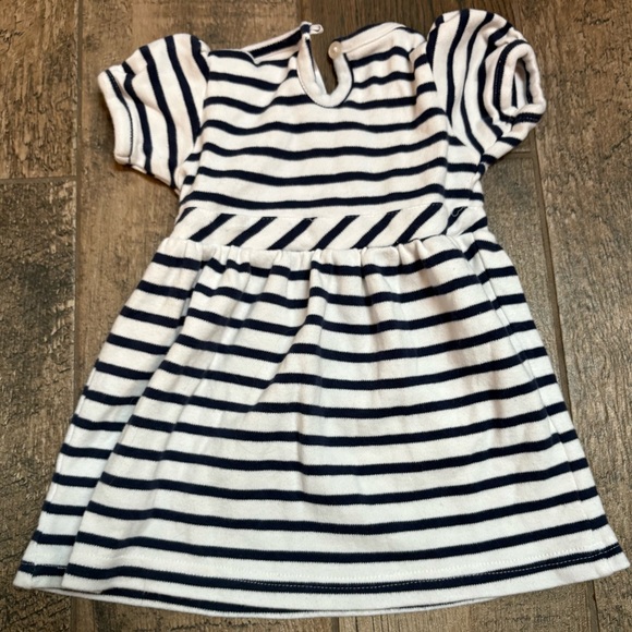 Penn State Navy Blue & White Striped Short Sleeve Dress. Size: 12 months - Picture 2 of 4